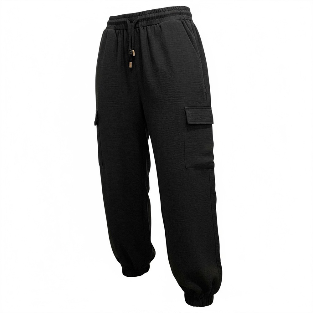 Lovepoem By Block Women’s Cargo Jogger Pants Size Medium Pockets Y2K Fashion